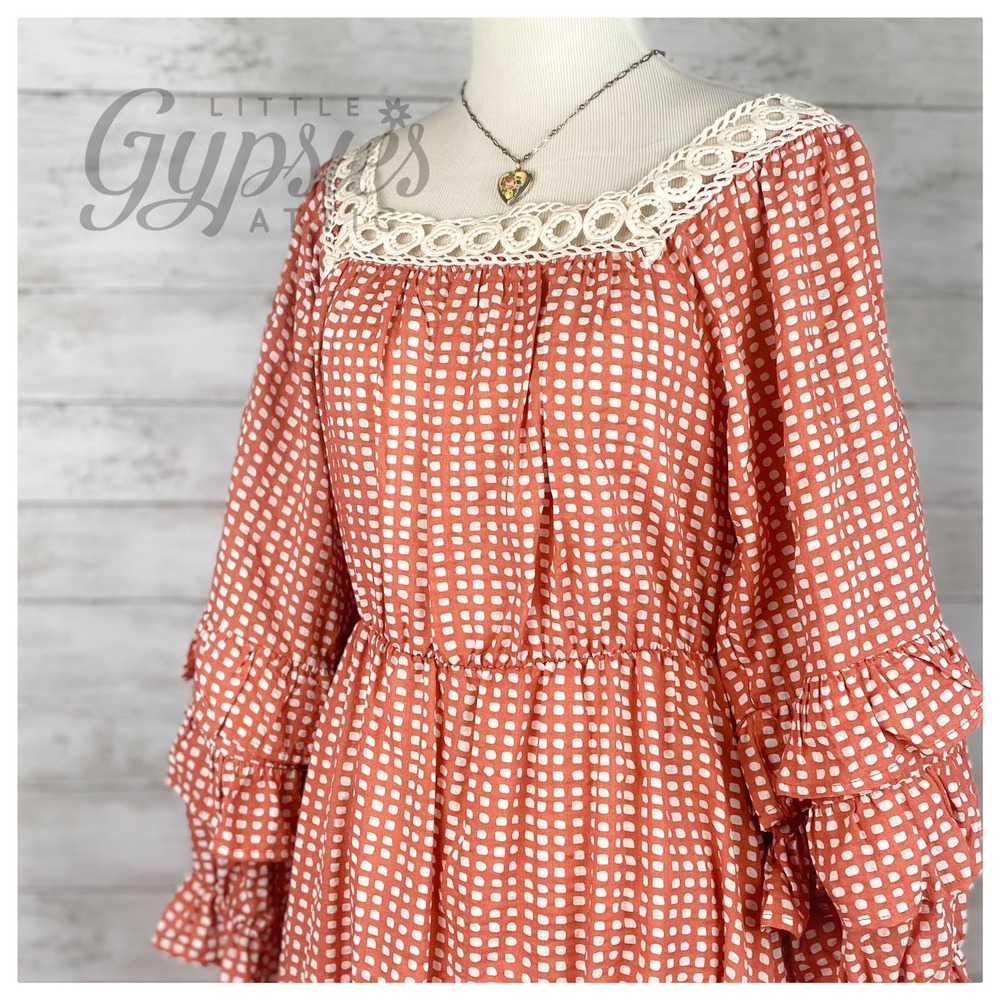 Handmade Farmhouse Prairie Midi Dress - Picture 2 of 15